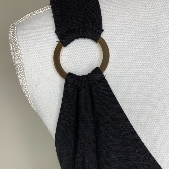 NWT Green Envelope Women Black Maxi Dress Size Small - Picture 2 of 7